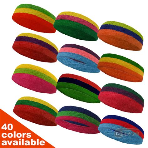 3color Striped Head Sweatbands Wholesale Couver Sweatband Wholesaler