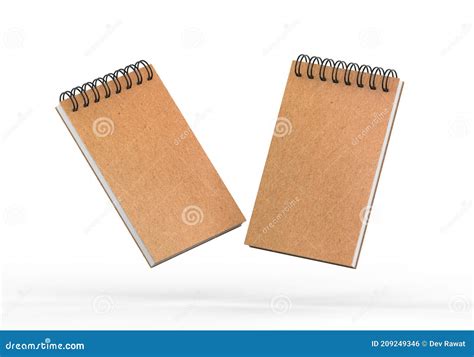 Blank Cardboard Notepad Mockup For Design And Advertising Sketchpad