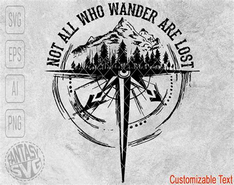 Not All Who Wander Are Lost Compass Sticker Top Sellers