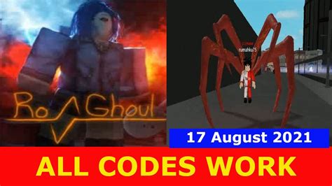 All Codes Work Ro Ghoul Roblox August 17 2021 Youtube