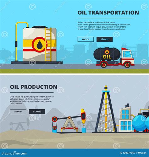 Petroleum Industry Infographics Cartoon Vector