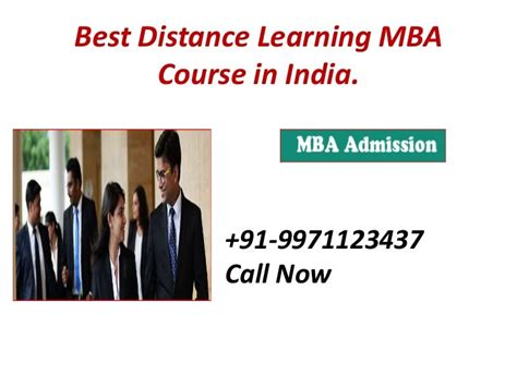 Best Distance Learning Mba Course In India