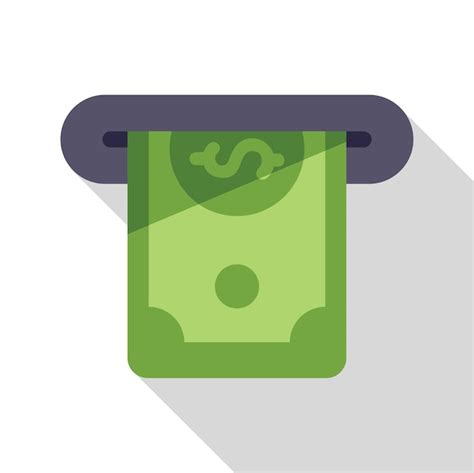 Premium Vector Atm Cash Machine Dispensing Green Dollar Banknote Icon