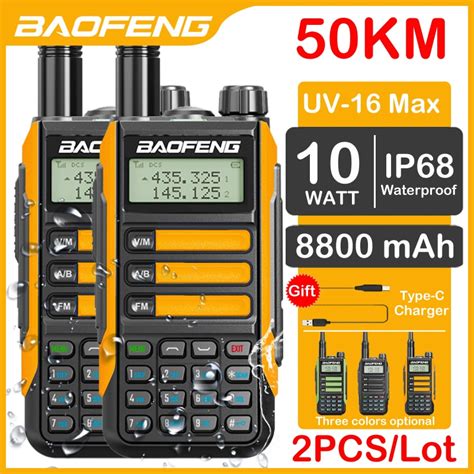 Pack Baofeng Uv Max V W High Power Ip Waterproof Walkie Talkie