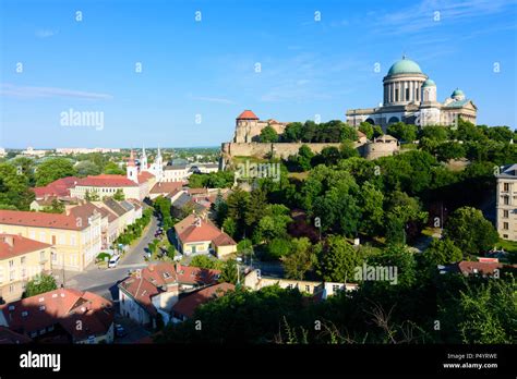 Esztergom Gran view from Szent Tamás hegy hill Calvary to Basilica