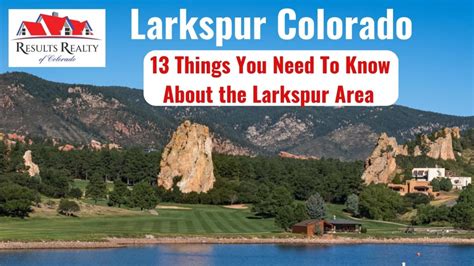 13 Things You Need To Know About The Larkspur Co Area Parkbench