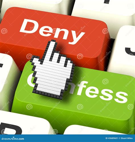 Confess Deny Represents Taking Responsibility And Admission Royalty ...