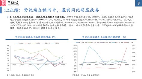 华安证券：轻工制造行业2023年报及2024年一季报总结：各板块表现分化，关注高景气出口链 先导研报