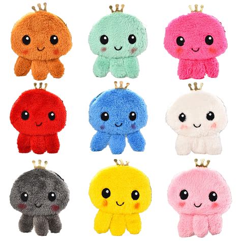 Hevirgo Cartoon Coin Purse Fine Workmanship Pp Cotton Plush Octopus