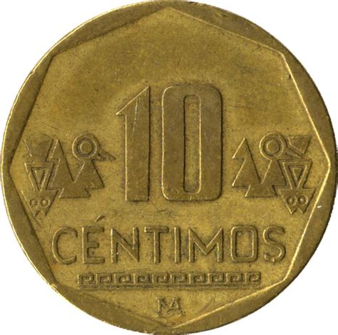 10 Céntimos With Braille Perú Numista