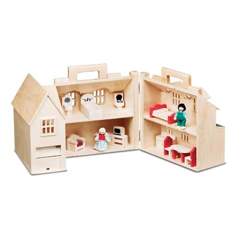 Casa De Mu Ecas De Madera Melissa Doug Fold Go Con B Bid