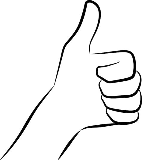 Premium Vector A Simple Hand Gesture Line Art