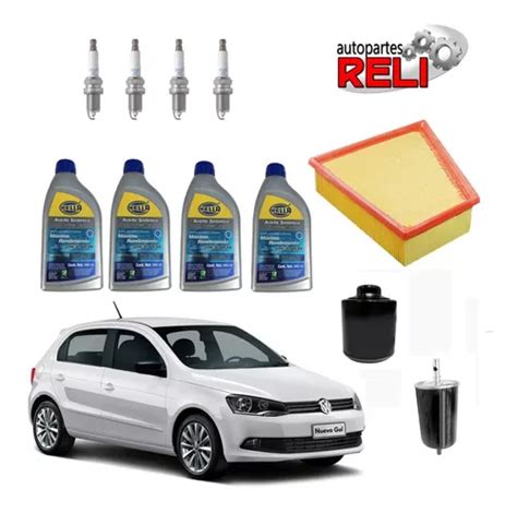 Kit Afinacion Vw Gol 09 18 1 6 Lts Aceite Sintético Envío gratis