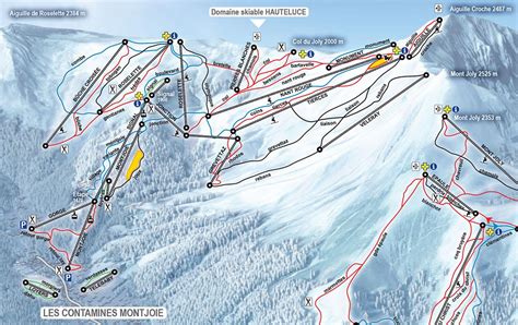 Les Contamines Piste Map J2ski