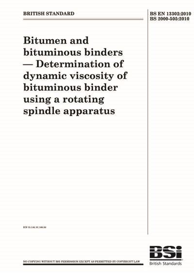 Bs En Bitumen And Bituminous Binders Determination Of