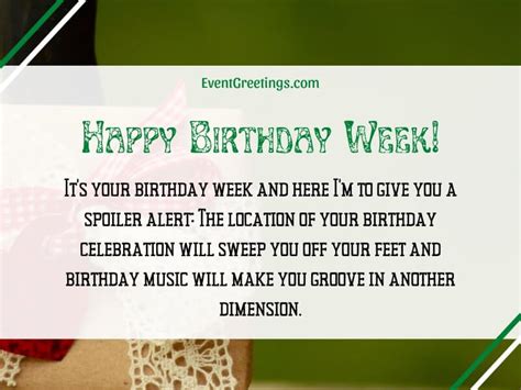 Best Happy Birthday Week Quotes And Messages