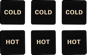 Amazon Patikil Self Stick Hot Cold Water Label Pairs Pack Acrylic Square Shape Sticker