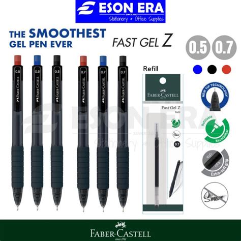 Faber Castell Fast Gel Z Retractable Gel Pen Refillable Mm Mm