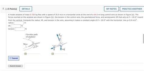 Solved A Model Airplane Of Mass Kg Flies With A Speed Chegg