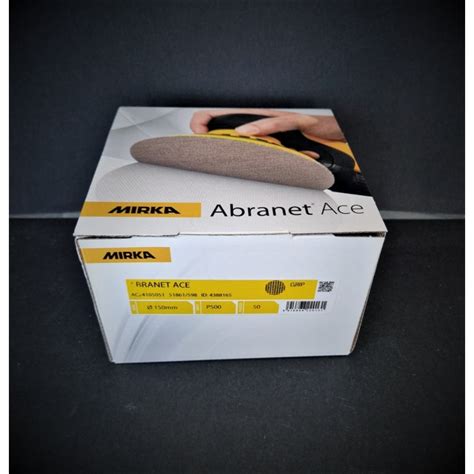 MIRKA ABRANET ACE ACE 150mm Grip P500 DISCHI ABRASIVI LEVIGATRICE