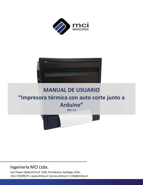 Manual De Usuario Impresora T Rmica Con Auto