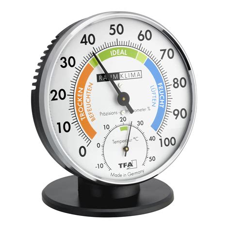 Analoges Thermo Hygrometer Mit Metallring TFA Dostmann