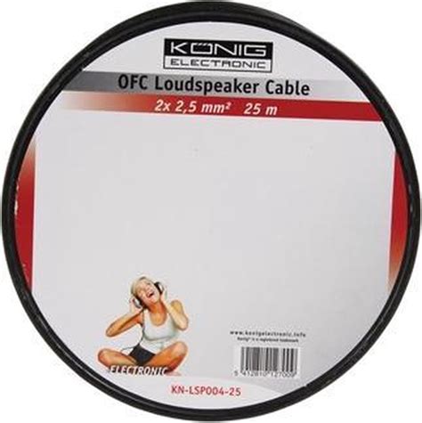 König Luidspreker Kabel Transparant 25 meter 2x 2 50 mm² bol