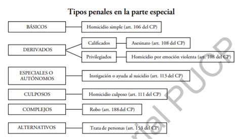 Clases De Tipos Penales En La Parte Especial Del C Digo Penal Lp