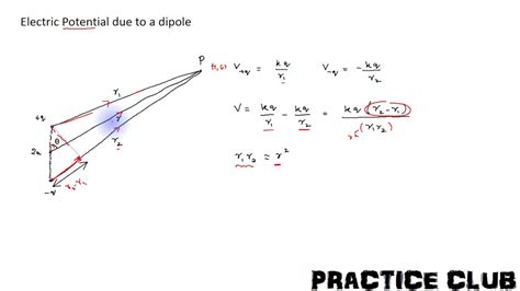 Electric Potential Due To A Dipole At A General Point Lecture 7 Youtube