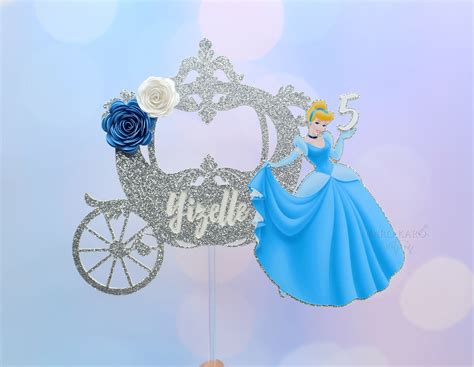 Cinderella Cake Topper Personalized Party Decor Princess Etsy