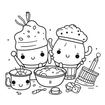 Baking Tools Coloring Page