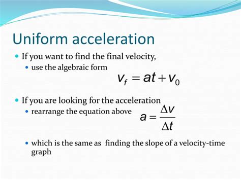 Derivation of Kinematic Equations | PPT