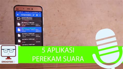 Aplikasi Perekam Suara Terbaik Di Android Youtube