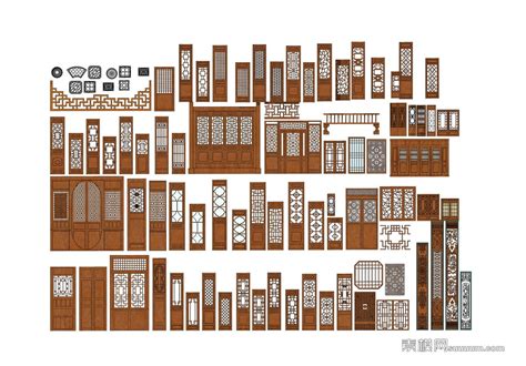 中式窗花窗格组合su模型下载sketchup模型免费下载素模网