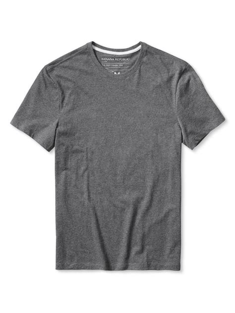 Banana Republic Soft Wash Cotton T Shirt In Gray For Men Charcoal Heather Lyst