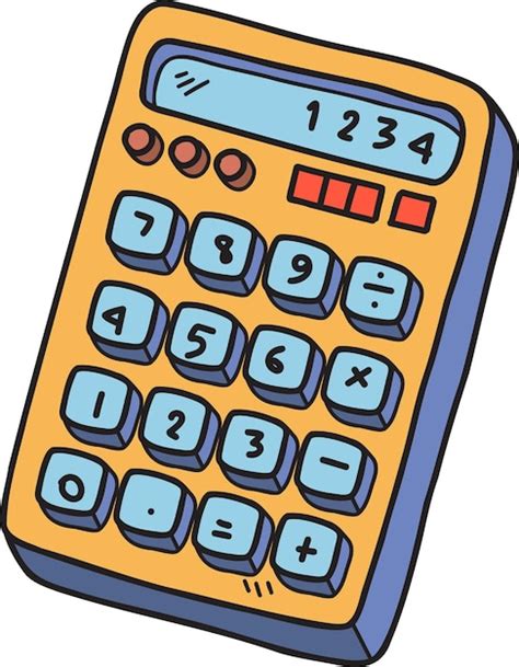 Ilustración De Calculadora Dibujada A Mano Vector Premium