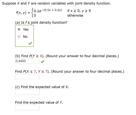 Solved Suppose X And Y Are Random Variables With Joint Chegg