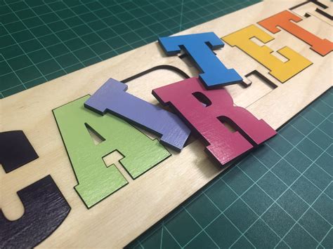 Child's Custom Personalized Wooden Carved Name Puzzle