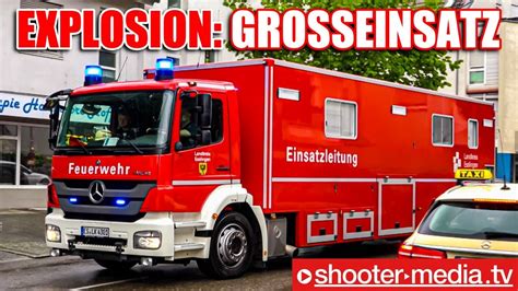 GROSSEINSATZ EXPLOSION in WOHNHAUS Gebäude einsturzgefährdet