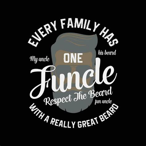 Funcle With A Great Beard Fun Uncle funny t-shirt design 24572749 ...