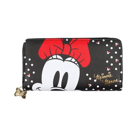 Carteira Retangular Preta Pintas Minnie X Cm Disney Shopee Brasil