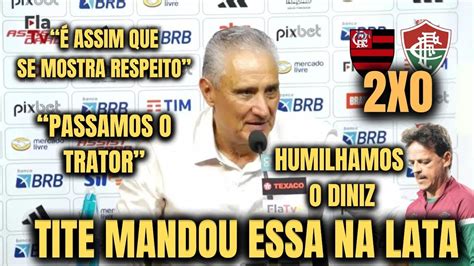 PEGOU DE SURPRESA FLAMENGO X FLUMINENSE TITE RASGOU O VERBO NA