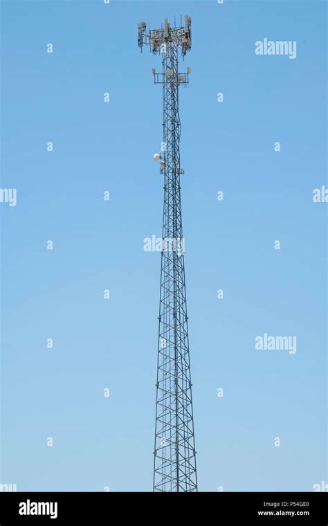 Cell tower with antennas Stock Photo - Alamy