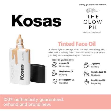 [authentic] Kosas Tinted Face Oil Foundation 1 0 Oz 30 Ml The Glow