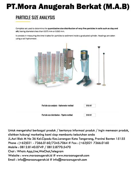 PARTICLE SIZE ANALYSIS OF SOILS HYDROMETER METHOD PT Mora Anugerah Berkat