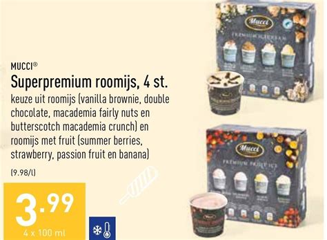 Mucci Superpremium Roomijs St X Ml Promotie Bij Aldi