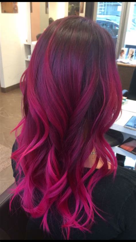 Magenta Balayage Ombre Purple Ombre Hair Lilac Hair Magenta Hair Colors Plum Purple Hair