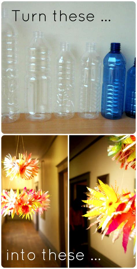 Upcycle Plastic Bottles Spring Chandelier The Refab Diaries