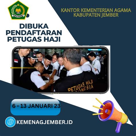 Seleksi Petugas Haji 2023 Dibuka Daftar Melalui Pusaka Penguasaan IT