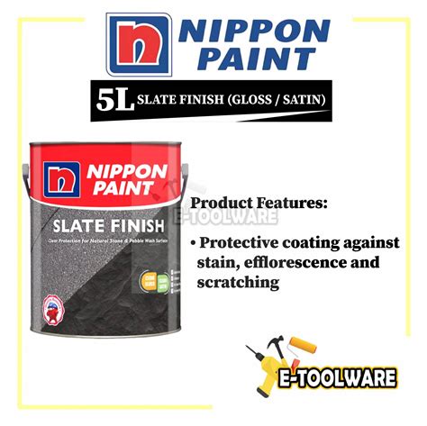 L Nippon Paint Slate Finish Gloss Satin